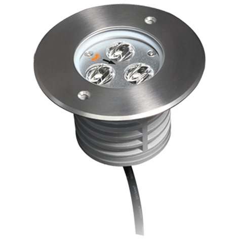 Mobilux LED-Bodeneinbaustrahler IP67 R240V 3x3W 45° 830 silber 02000201 4251399704741