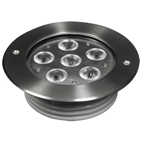 Mobilux LED-Bodeneinbaustrahler IP67 R240V 6x3W 45° WW silber 02000207 4251399704765