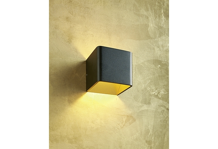 My Light LED-Wandleuchte FULDA schwarz/gold 399651 4332539747641