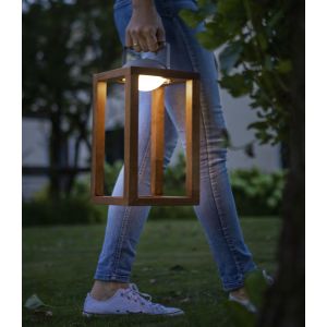 Fabas Luce LED-Akku-Stehleuchte BLEND Walnuss 41 cm 3738-30-130