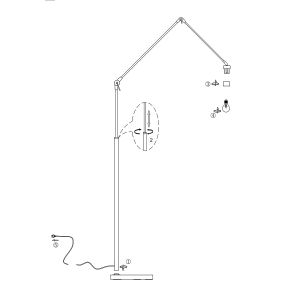 Steinhauer Lighting Stehleuchte PRESTIGE CHIC Silber Gold 40 cm 8105ST