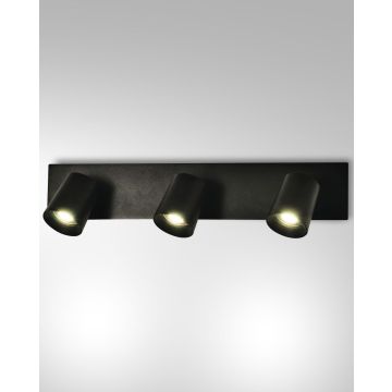 Fabas Luce 3er-Deckenspot MODO Schwarz 48 cm 3451-83-101