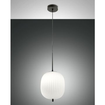 Fabas Luce Pendelleuchte DOMIZIA Schwarz 25 cm 3689-40-101