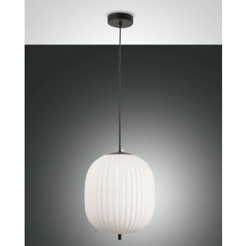 Fabas Luce Pendelleuchte DOMIZIA Schwarz 32 cm 3689-45-101