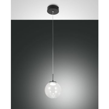 LED-Pendelleuchte Ariel Schwarz transparent Tropfen