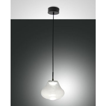 LED-Pendelleuchte Deva Schwarz transparent 