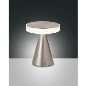 Fabas Luce LED-Tischleuchte NEUTRA Nickel 20cm 3386-34-178