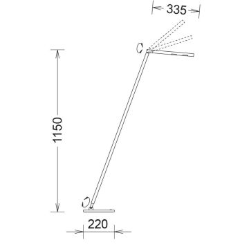 GKS Knapstein LED-Leseleuchte DINA Chrom glänzend (mit Gestensensor) 41.985.06