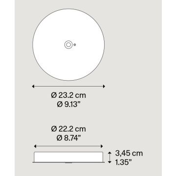 Lodes 12er Deckenbaldachin schwarz für zentralen Auslass (für IVY V) R07L12 2000