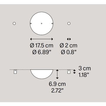 Lodes 2er-Deckenbaldachin chrom (nur für Sky-Fall) R99L02 4000