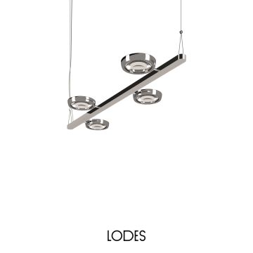 Lodes LED-Pendelleuchte NAUTILUS chrom 2700K 165119