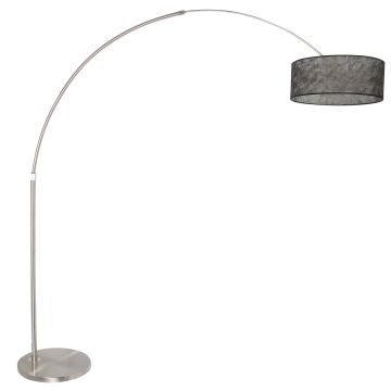 Steinhauer Lighting Bogenleuchte SPARKLED LIGHT Silber Schwarz 50 cm 9681ST