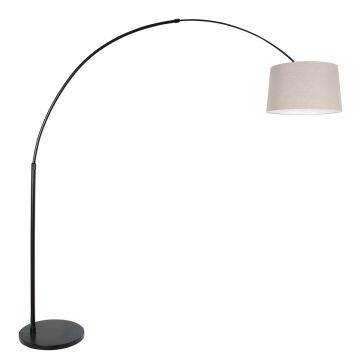 Steinhauer Lighting Bogenleuchte SPARKLED LIGHT Schwarz Grau 50 cm 9830ZW