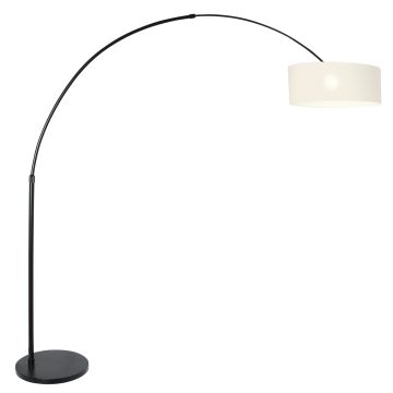 Steinhauer Lighting Bogenleuchte SPARKLED LIGHT Schwarz Weiß 50 cm 9832ZW