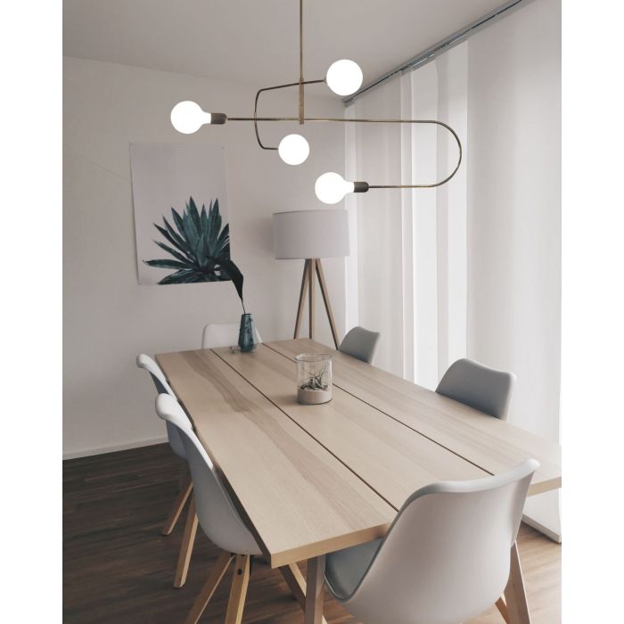 Cattaneo LED-Deckenleuchte Smith Ceiling 120x72 cm rohes Messing 904/4 S-Raw Brass