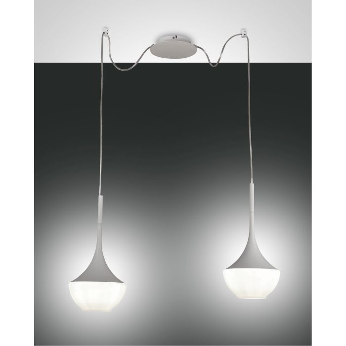 Fabas Luce 2er-Pendelleuchte APOLLO weiß 3623-42-102