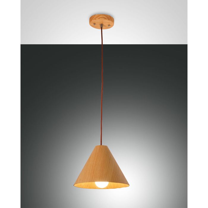 Fabas Luce Pendelleuchte ESINO 25cm Eiche 3630-40-215