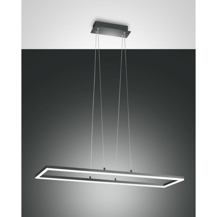 Fabas Luce LED-Pendelleuchte BARD Anthrazit 92x32 cm 3394-43-282