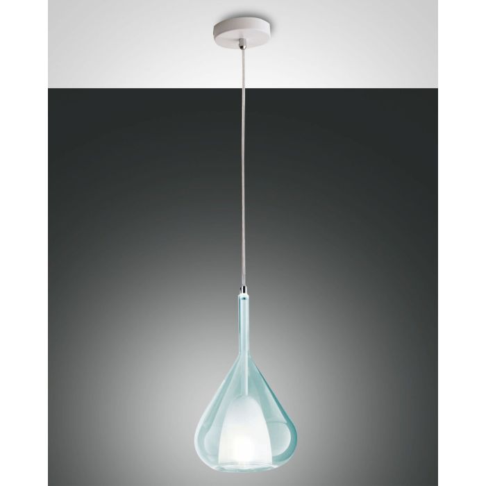 Fabas Luce Pendelleuchte LILA Transparent Blau 3481-40-244