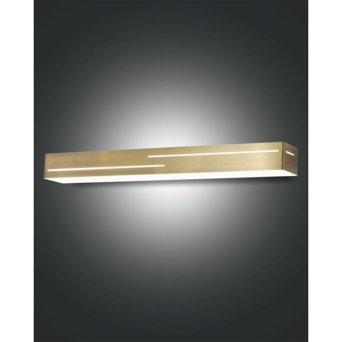 Fabas Luce LED-Wandleuchte BANNY Messing satiniert 50,5 cm 3618-26-119