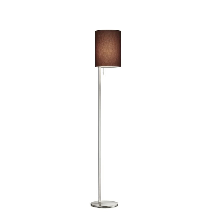 GKS Knapstein LED-Deckenfluter KIRA Nickel matt/Chintz Taupe 41.953.05-11