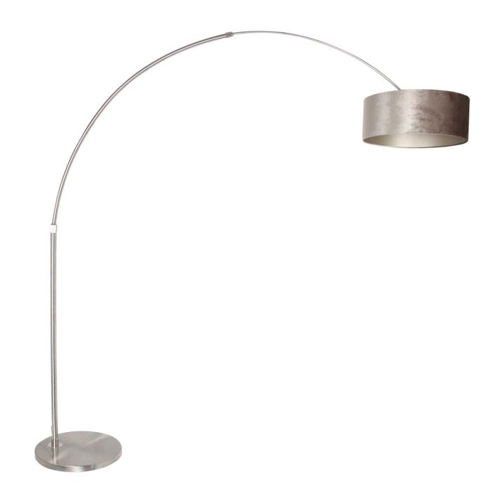 Steinhauer Lighting Bogenleuchte SPARKLED LIGHT Silber Taupe 50 cm 8125ST