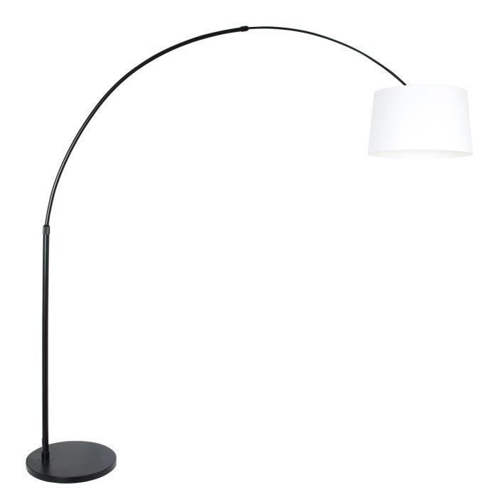 Steinhauer Lighting Bogenleuchte SPARKLED LIGHT Schwarz Weiß  45 cm 9828ZW