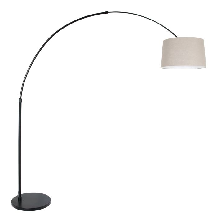 Steinhauer Lighting Bogenleuchte SPARKLED LIGHT Schwarz Grau 50 cm 9830ZW