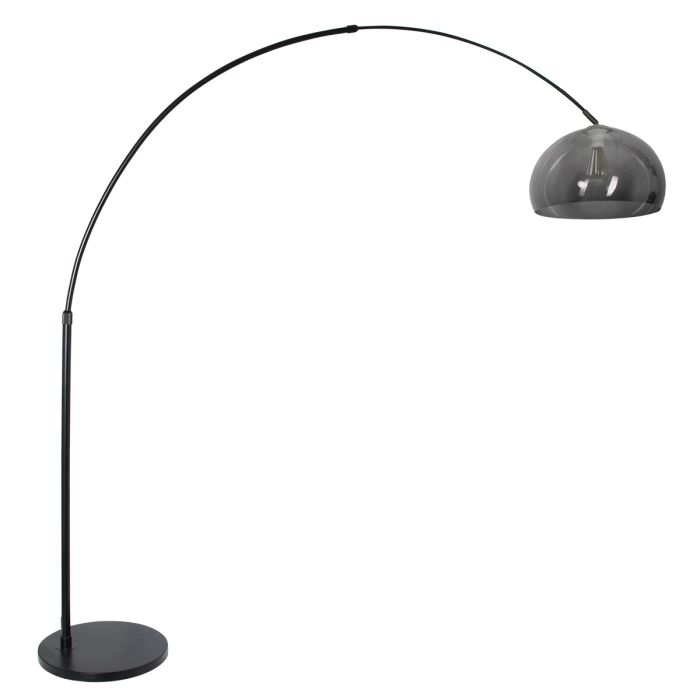 Steinhauer Lighting Bogenleuchte SPARKLED LIGHT Schwarz Grau 38 cm 9878ZW