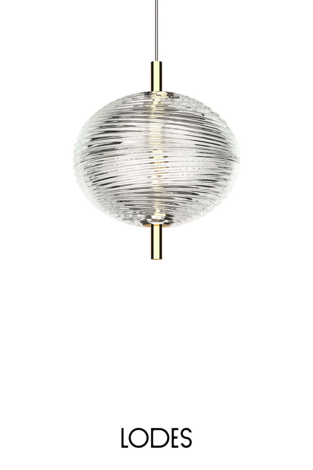 Lodes LED-Einzelpendel JEFFERSON 17,5cm klar/gold (ohne Baldachin) 16821 5027 8057501004343