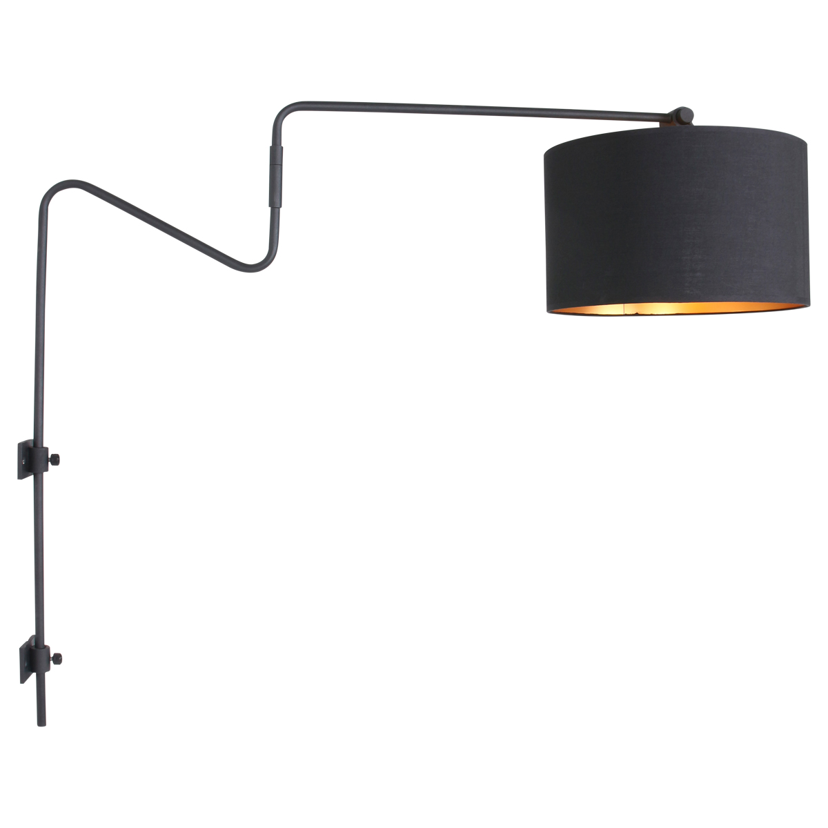 Steinhauer Lighting Wandleuchte LINSTØM Schwarz matt 2131ZW 8712746127614